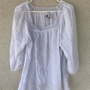 Eight Clovers White Laced Cover-Up Top